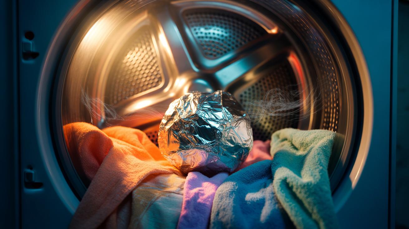 Aluminium foil eliminates static from clothes in seconds : how simple metallic shine stops cling immediately