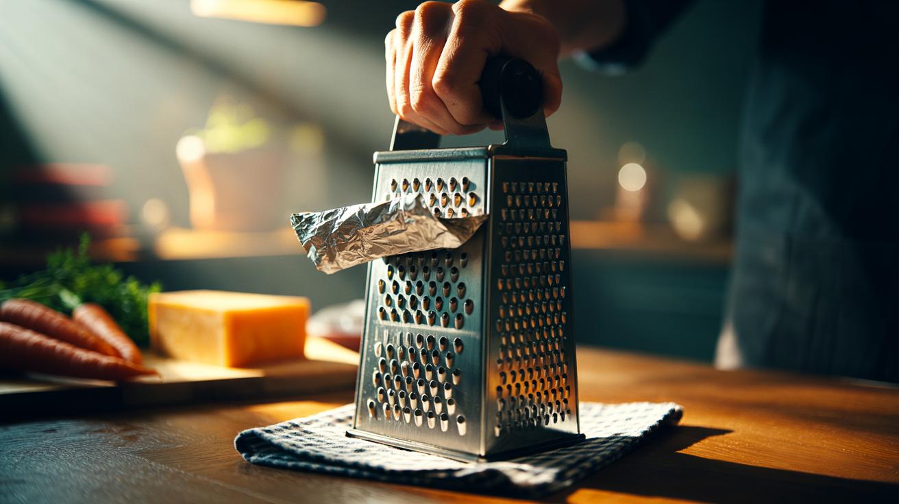 Cheese Grater Kitchen Hack with Foil: How It Sharpens in Seconds
