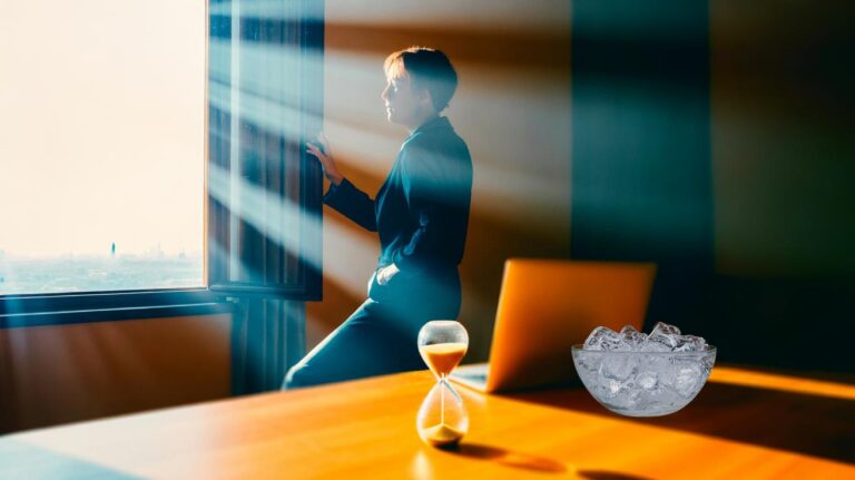 Illustration of a one-minute pattern interruption to reset attention and regain focus