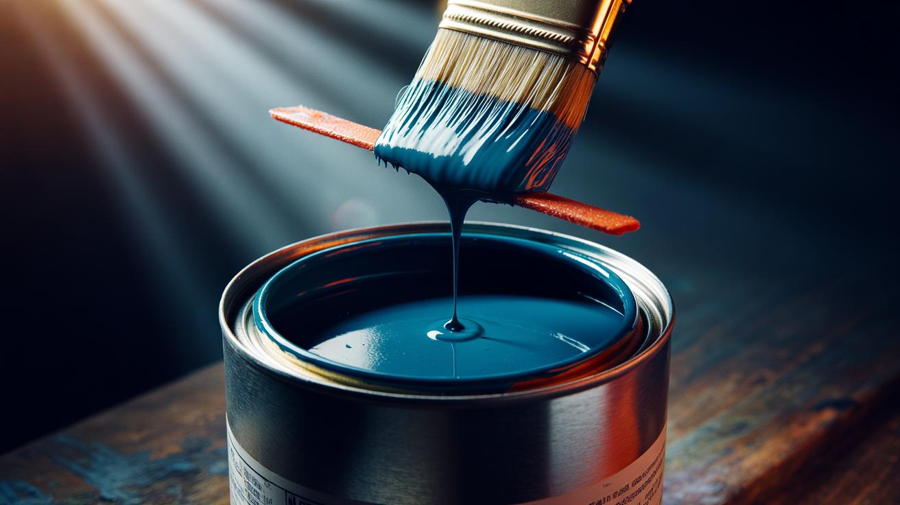 Rubber band around a paint can keeps brush clean : how a simple wrap removes excess paint instantly